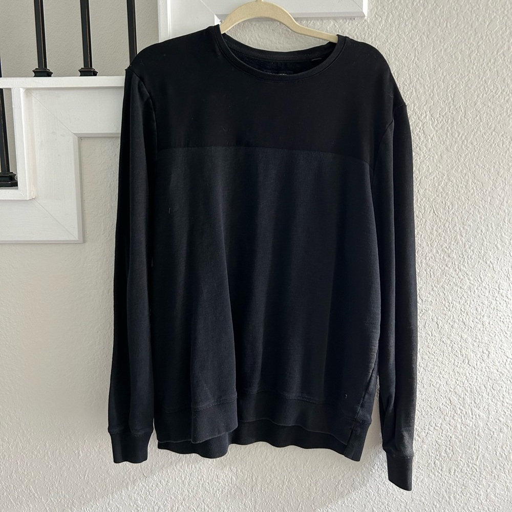 All Saints Men’s Sweatshirt, Black, XL